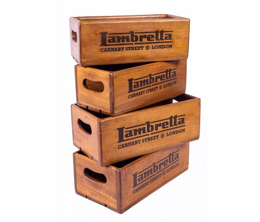 SET OF  4 RECTANGULAR BOXES-LAMBRETTA CARNABY(H32 x W26 x D17cm)