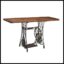 Treadle Sewing Table With Hardwood Top