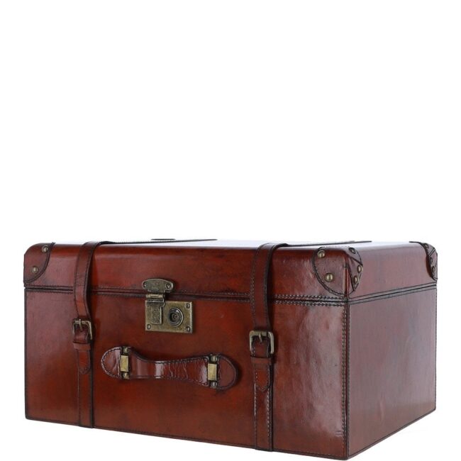 Luxury Handcrafted Large Leather Storage Trunk