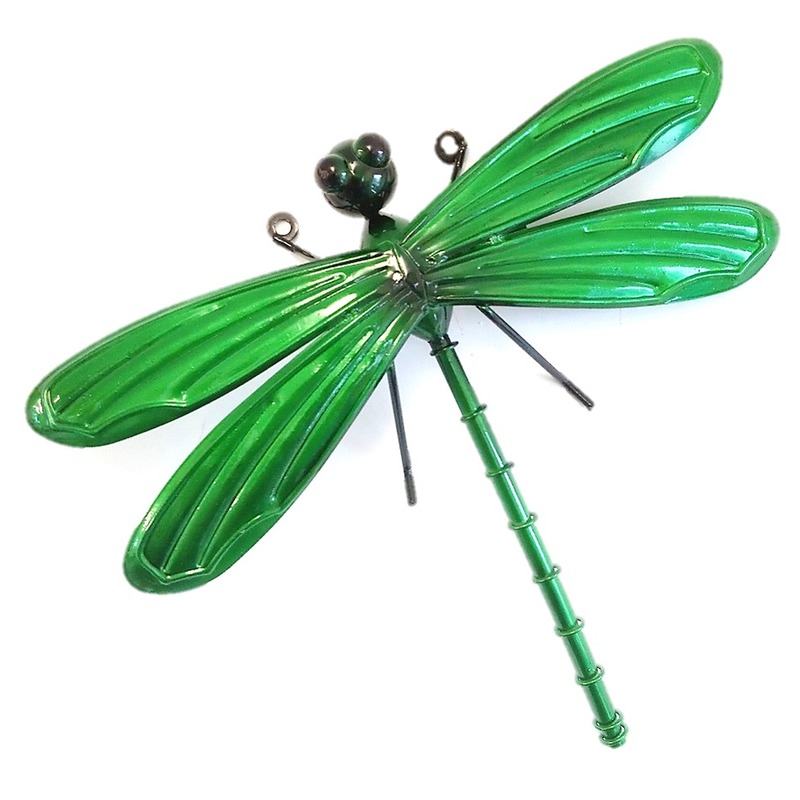 Dragonfly Wall Art  Green (H:32 x W:27 x D:8cm)