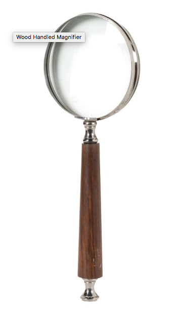 Wood Handled Magnifier(W:100 L:270 mm.)