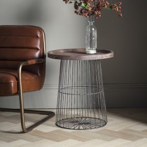 Caged Round Metal Side Table(49 x 49 x 58cm)
