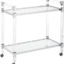 Silver Steel Drink Trolley