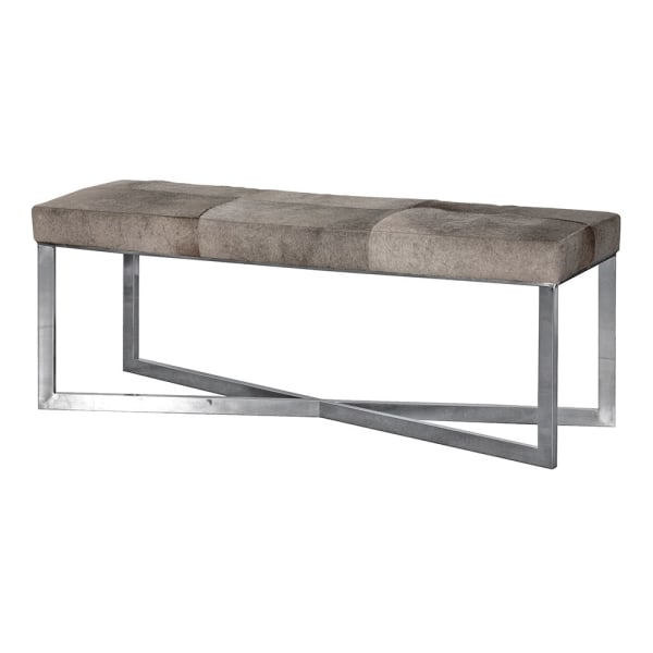 Chrome Finish X-frame Bench (H:510mm x Width: 1320mm x D:470mm)