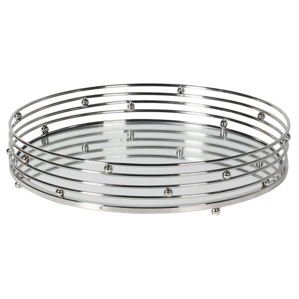 Stainless Steel Round Mirror Tray (H:85mm x D:430mm)