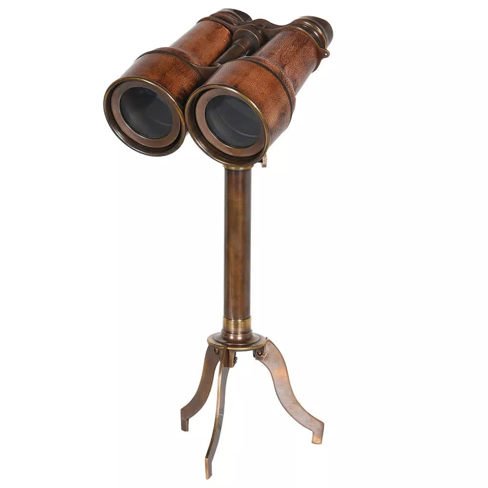 Vintage Style Binocular With Stand(D: 14  W: 12 H: 31cm)