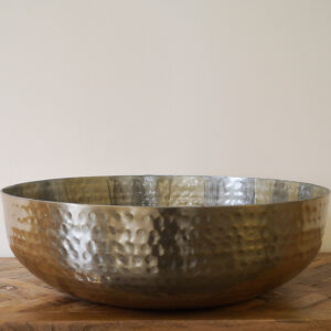Champagne Enamel Hammered Bowl