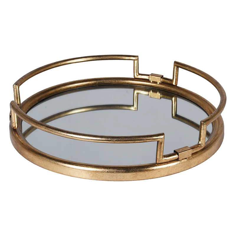 Gold Frame Mirror Tray (H:95mm x Dia:455mm)