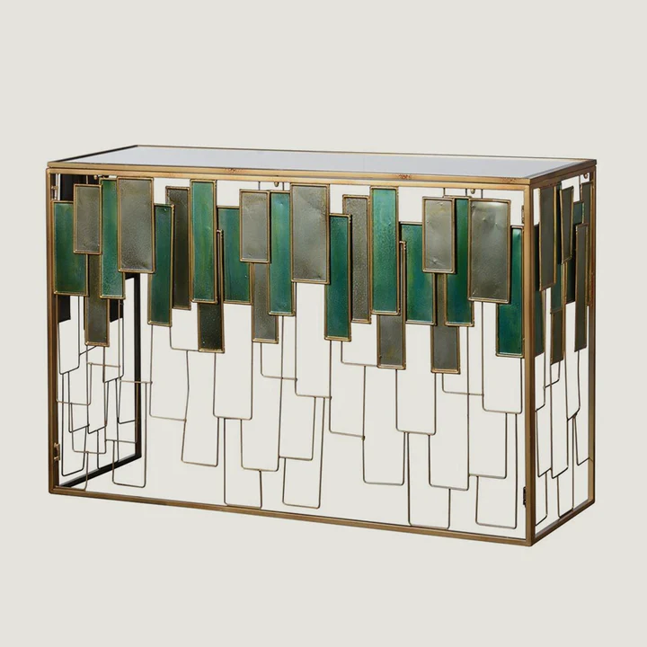 Glass Panel Console Table (H:800mm x W:1200mm x D:400mm)