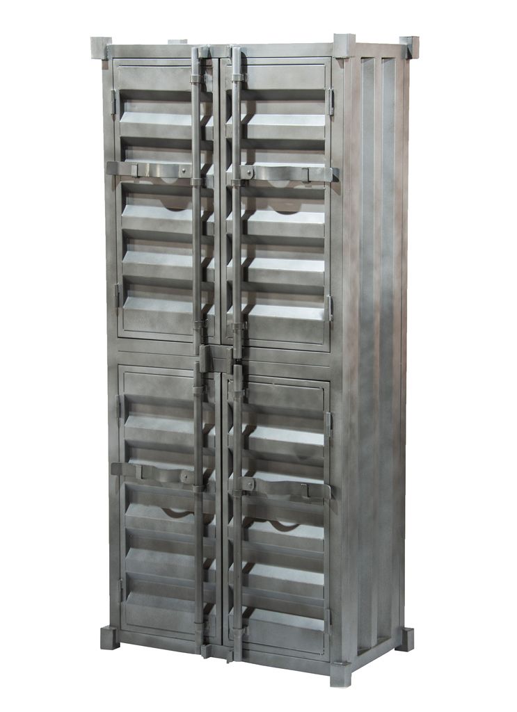 Industrial Tall 2 Door Metal Cabinet (H:180cm D:42cm W:80cm)