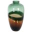 Tall Black And Green Glass Vase