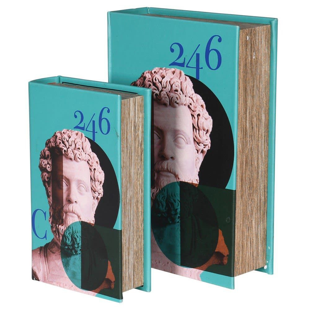 Set of 2 Sculptures Book(H:33 xW:22 X D 7cm)