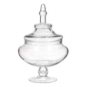 Large Squat Glass Bonbon Jar (H:300 Dia:200 mm)