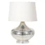 Mercury Glass Table Lamp with White Shade