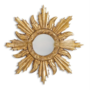 Antiqued Gold Ornate Framed Small Convex Mirror