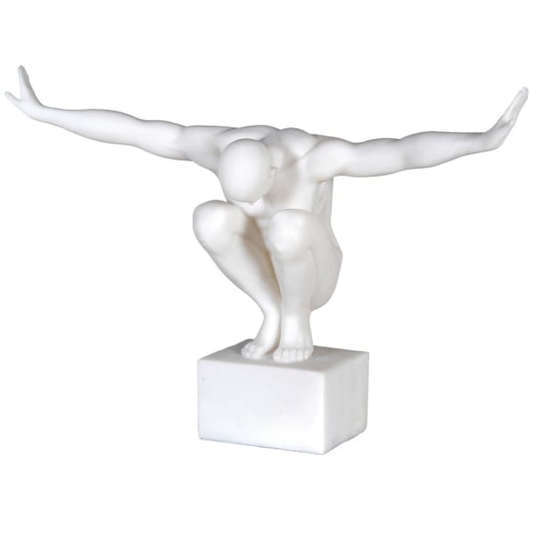 White Man Figurine On Stand