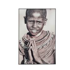 Praying Tribal Child Picture (H:900 W:600 mm)