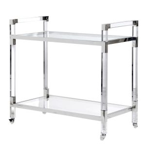 S/Steel Drink Trolley( 32.25"W x 32.25"H)