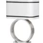 Ring Base Lamp with White Lined Shade