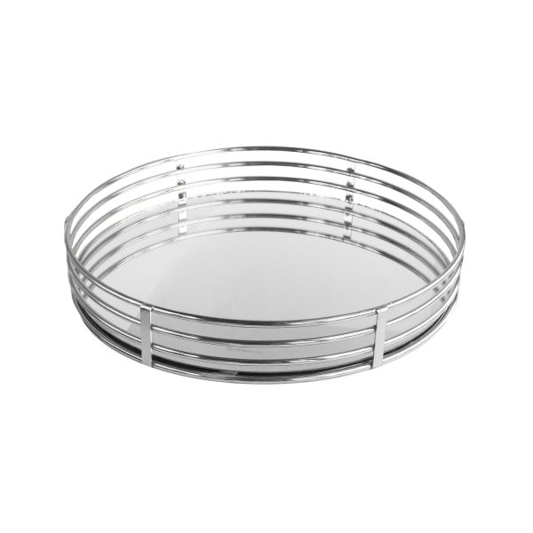 Stainless Steel Round Mirror Tray