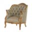 Versailles Green and Gold Damask Armchair