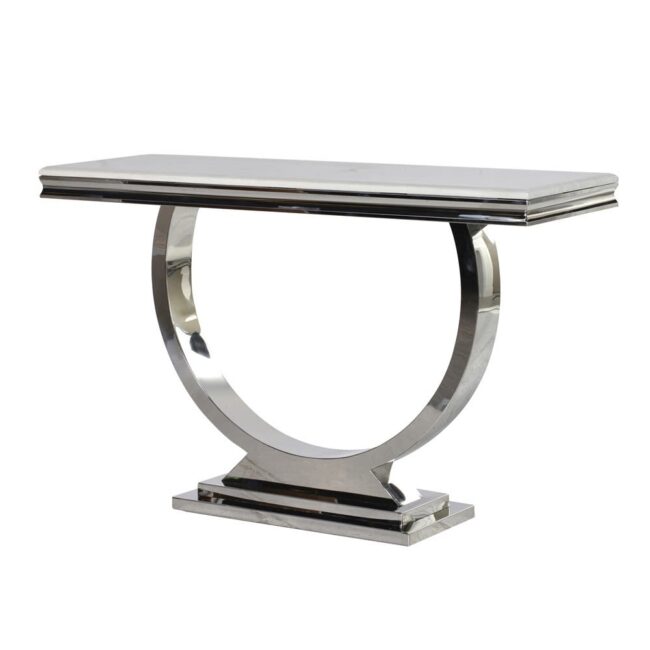 Steel & Composite Marble Console Table