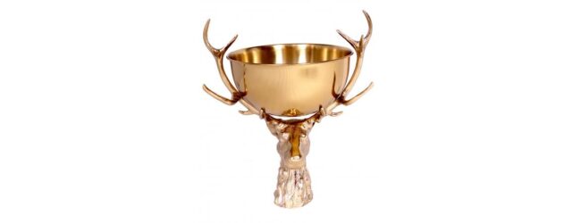 Dimensions H50 x L25 x W60cm Stag with Punch Bowl