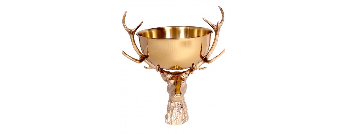 Stag with Punch Bowl (H:50 x L:25 x W:60cm)