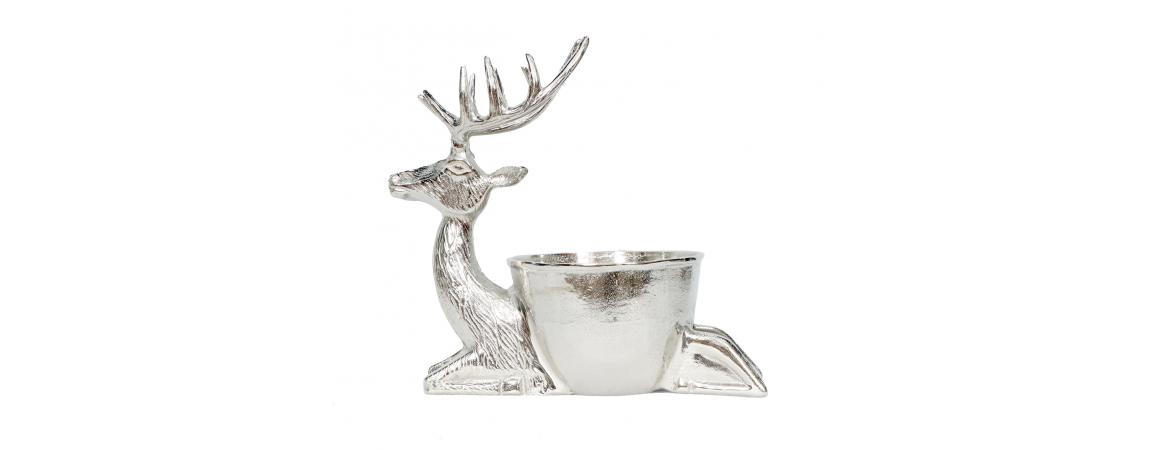 Deer with Bowl(H37.5 x L42.5 x W22cm)