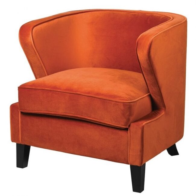 Orange Winged Occasional Chair