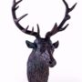 Large Antique Bronze Effect Stag Wall Head