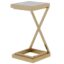 Gold Finish Cross Side Table