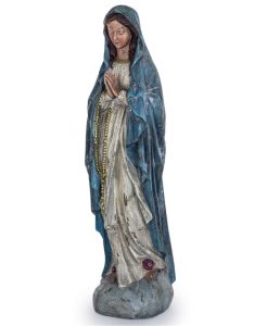 Antiqued Praying Maria Figure(H:50 x W:15x D:11cm)