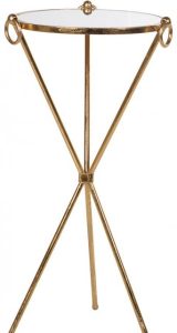 Gold Finish Cross Side Table(H:59 x W:30 x D:30cm)