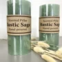 Rustic Sage Scented Pillar Candles