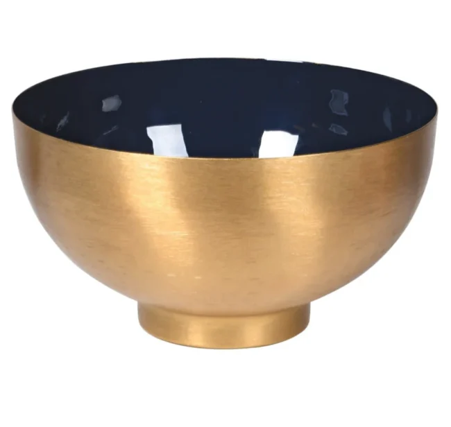 Gold & Blue Enamel Bowl