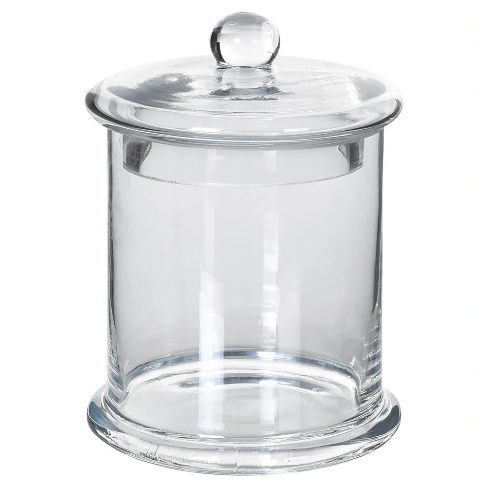 Kalo Glass Lidded Jar(H: 16 x D: 12cm)