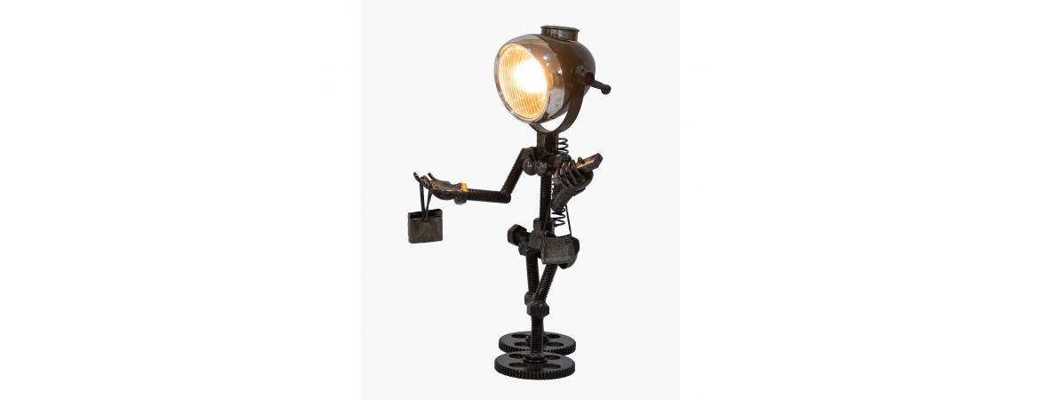 Reclaimed Parts Robot Table Lamp – Gone Shopping (	H:52 x L32cm x D:28 )