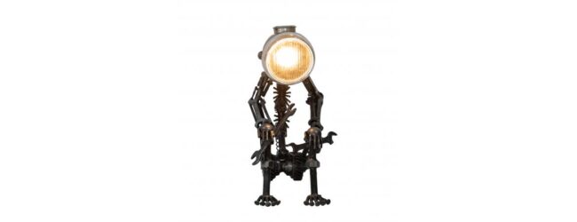 Reclaimed Parts Robot Table Lamp