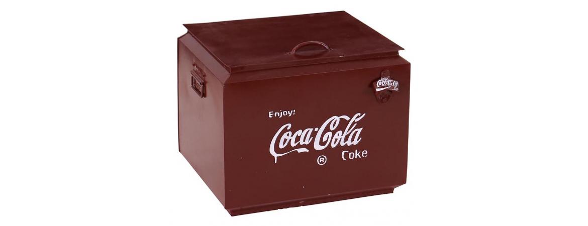 Replica Large Coca-Cola Chest with Bottle Opener(W:46 D:48 H:38cm)