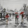 Tourists in the rain canvas