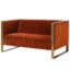 Naranja Orange Ribbed 2 Seater Sofa