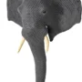 Large Knitted Grey Elephant Head Wall Mount