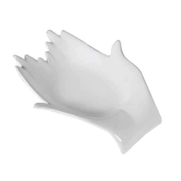 White Hand Dish(H: 4.5x D: 18 x W: 22cm)