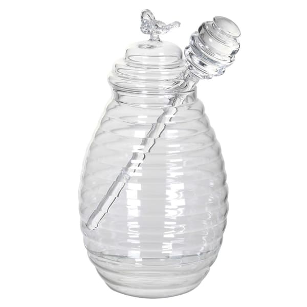 Glass Honey Jar(H:19 x W: 10 x D: 8cm)