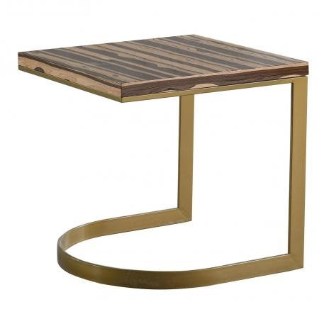 Marble Effect End Table (H:60 xW:60 x D:60cm)