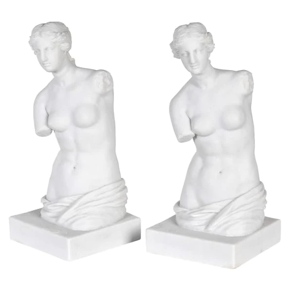 Venus Torso Bookends (H:24xW:11xD:10cm)