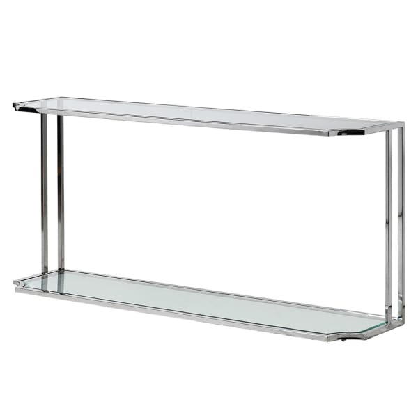 Silver Glass Console Table