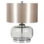 Smoked Glass Table Lamp with Shade