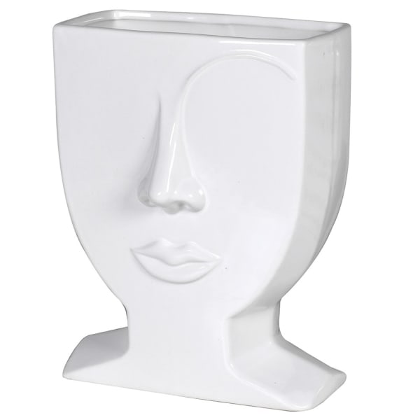 White Female Eyebrow Vase